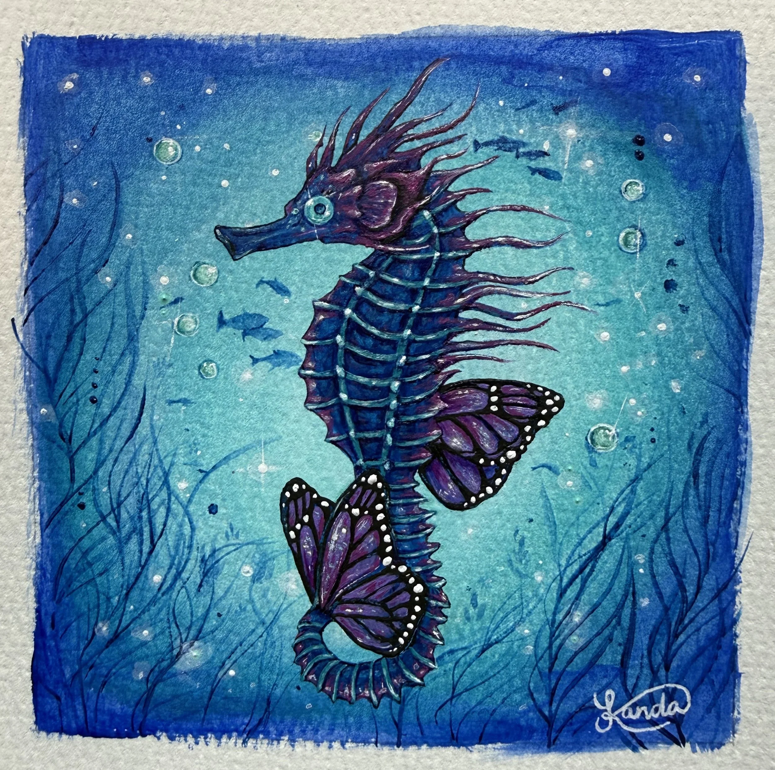 "Mini Butterfly-FInned Seahorse"