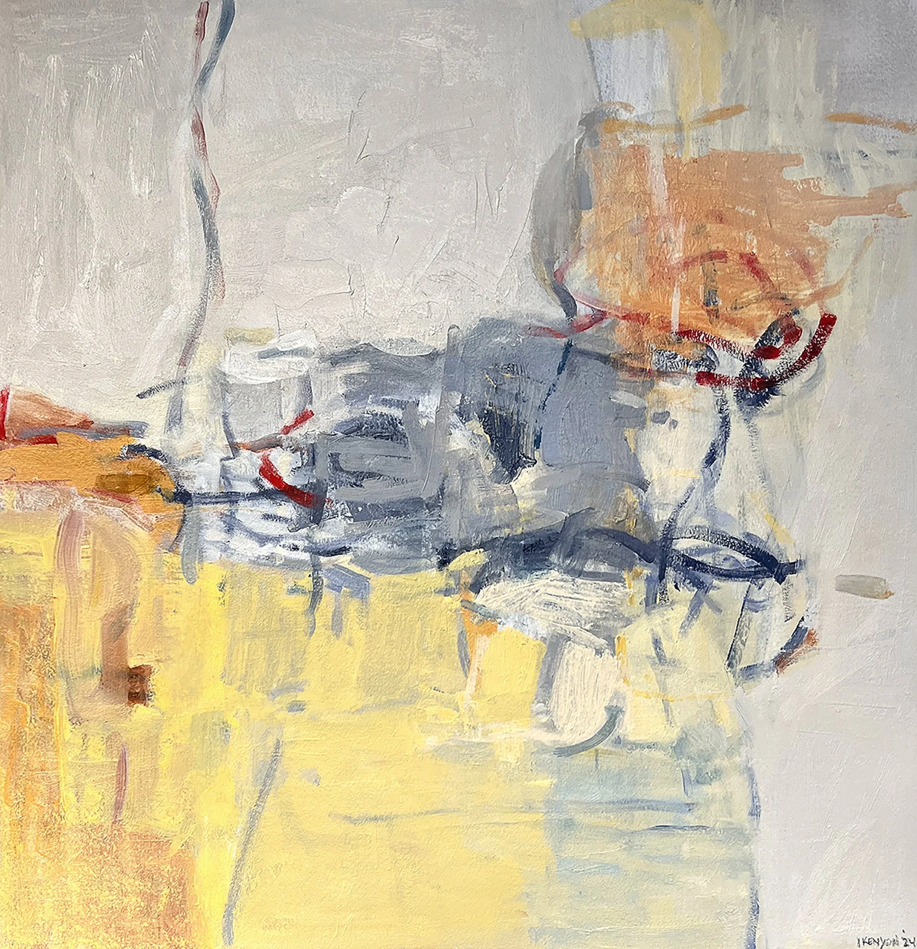 Almost Equal Readiness | Oil on Archival Paper | 20" x 20" | 2024