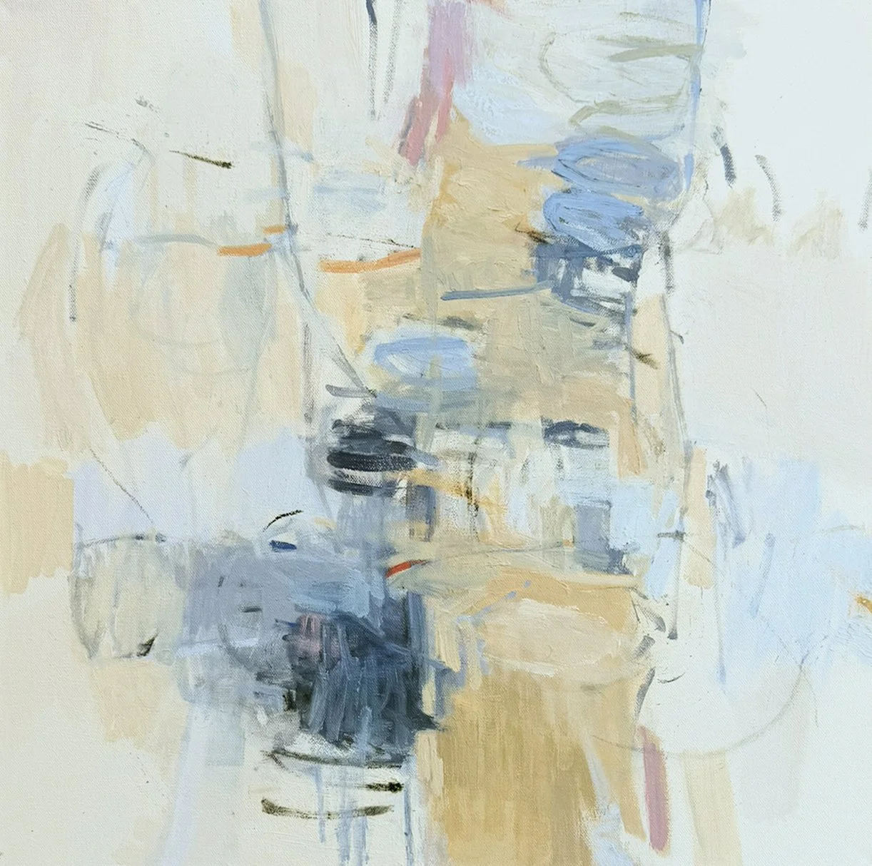Chimera-He | Oil and Charcoal on Canvas | 20" x 20" | 2026
