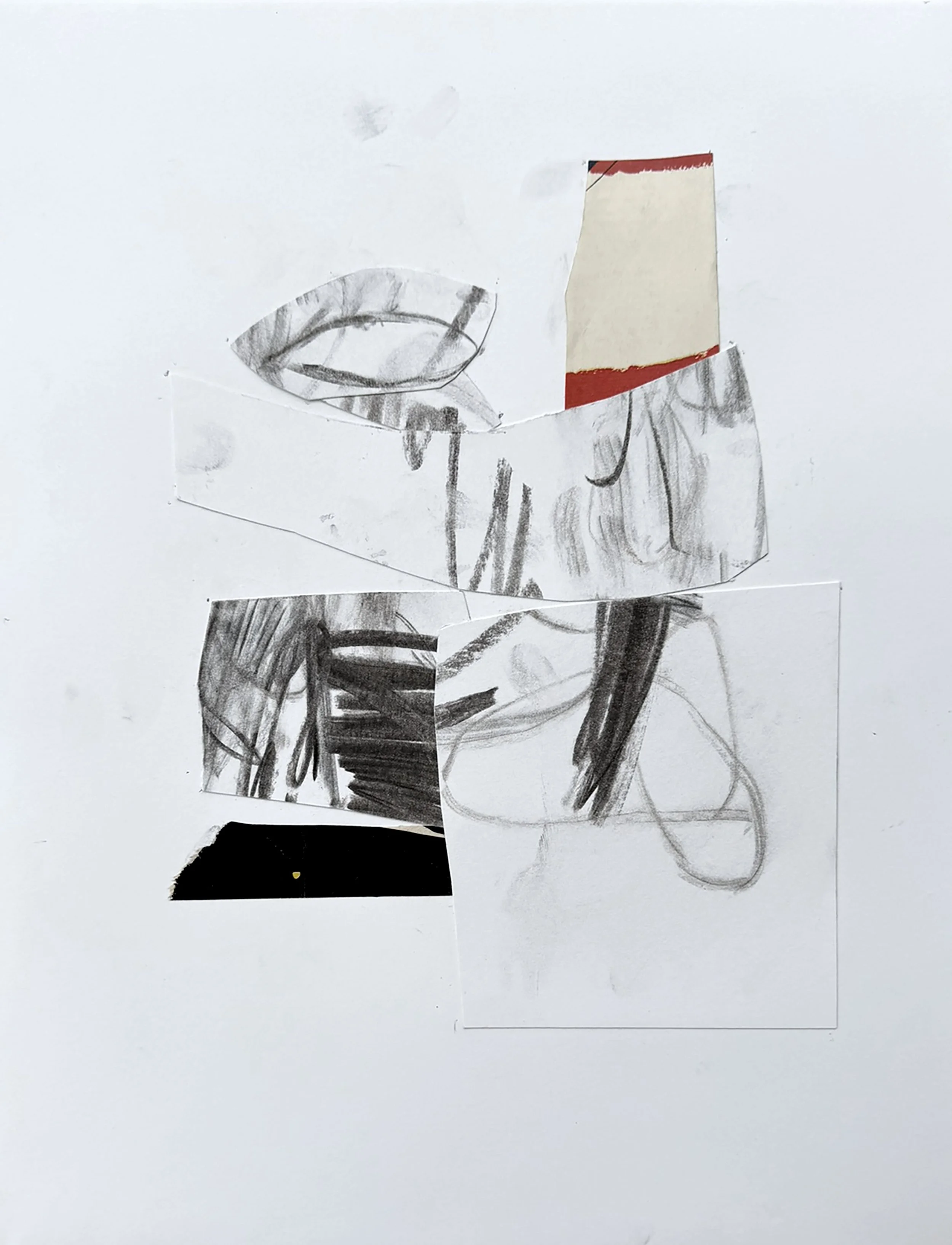 Turning From a Fixed Direction 4 | Mixed Media on Paper | 14" x 11" | 2024