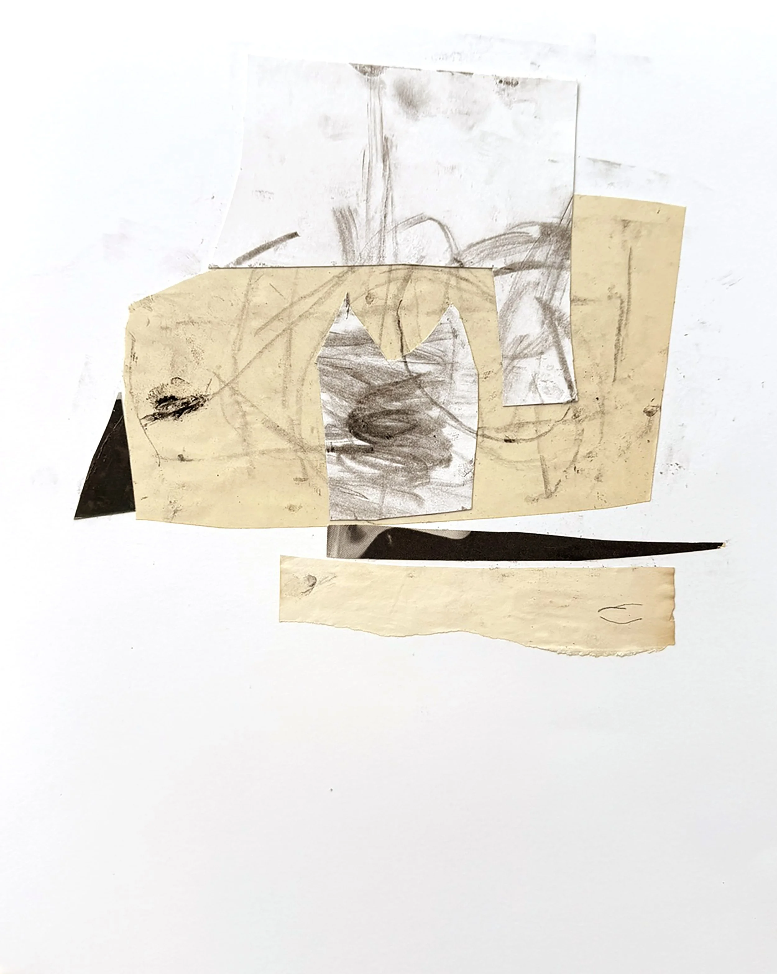 Turning From a Fixed Direction 3 | Mixed Media on Paper | 14" x 11" | 2024