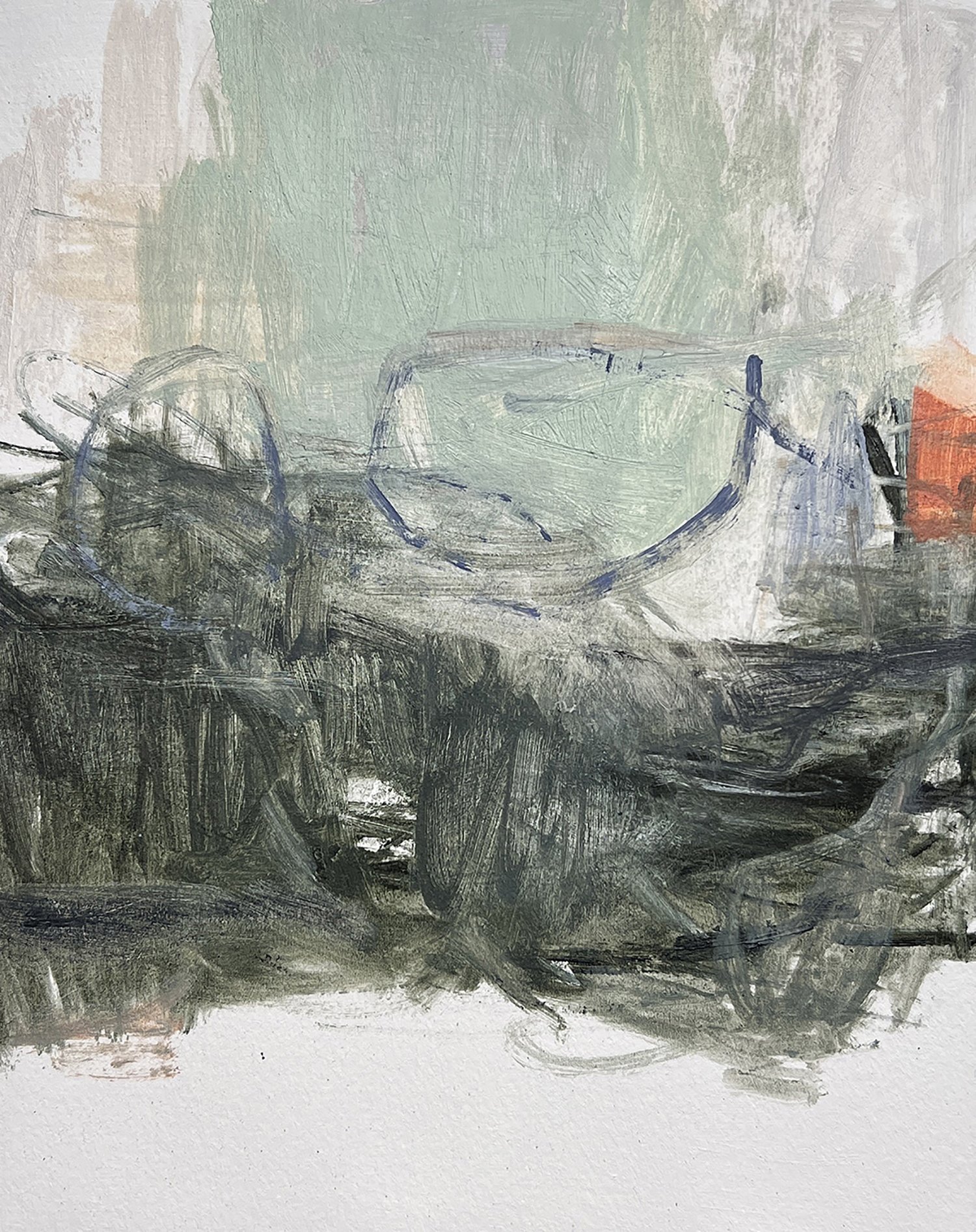 Celery Ridge | 12" x 10" | Oil on Archival Paper | 2024
