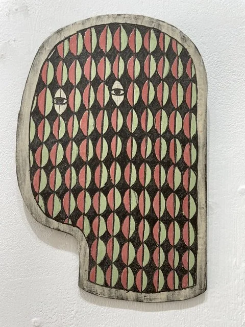 Chris Turrell Wall Ceramic 29H x 19Wcms Bright Head £150.JPG