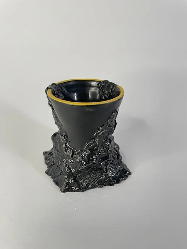 Jane King small yellow line vase.JPG