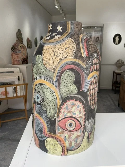 Chris Turrell 2 Little brown jug slips beeswax £1200 50cmH x 26cm W.JPG