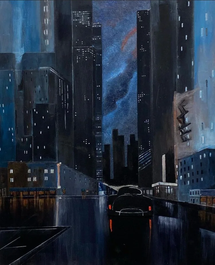 Edd Mastio “Car with Red Tail Lights”