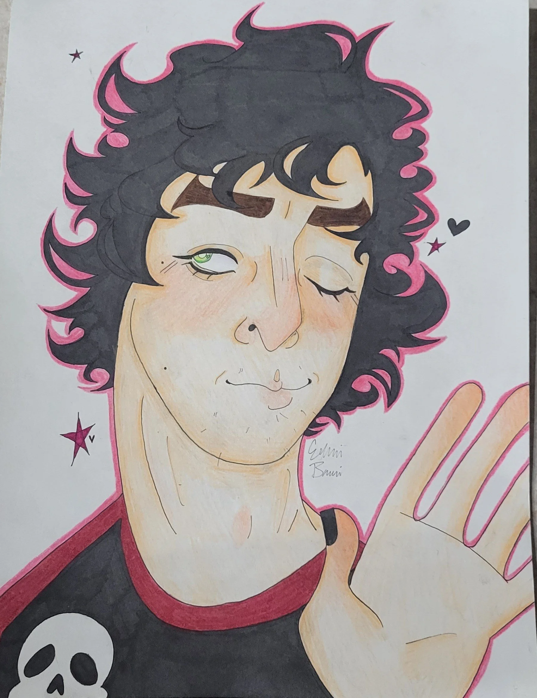 Elaine Bassi, “Portrait of Billie Joe Armstrong”, Chino Valley High School