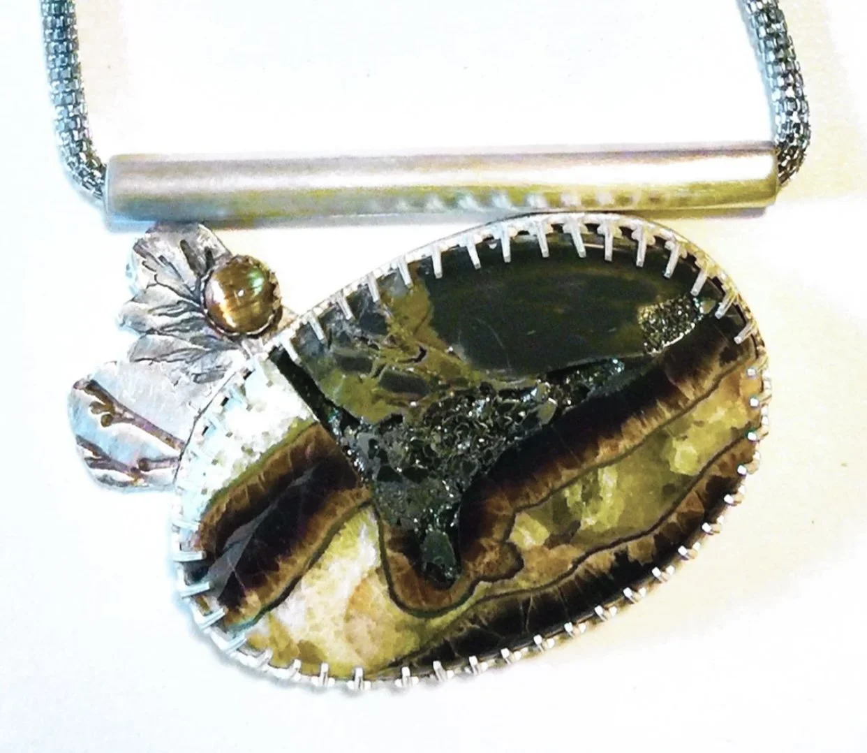 Leslie Parsons "Pyrite Infused Fossil"