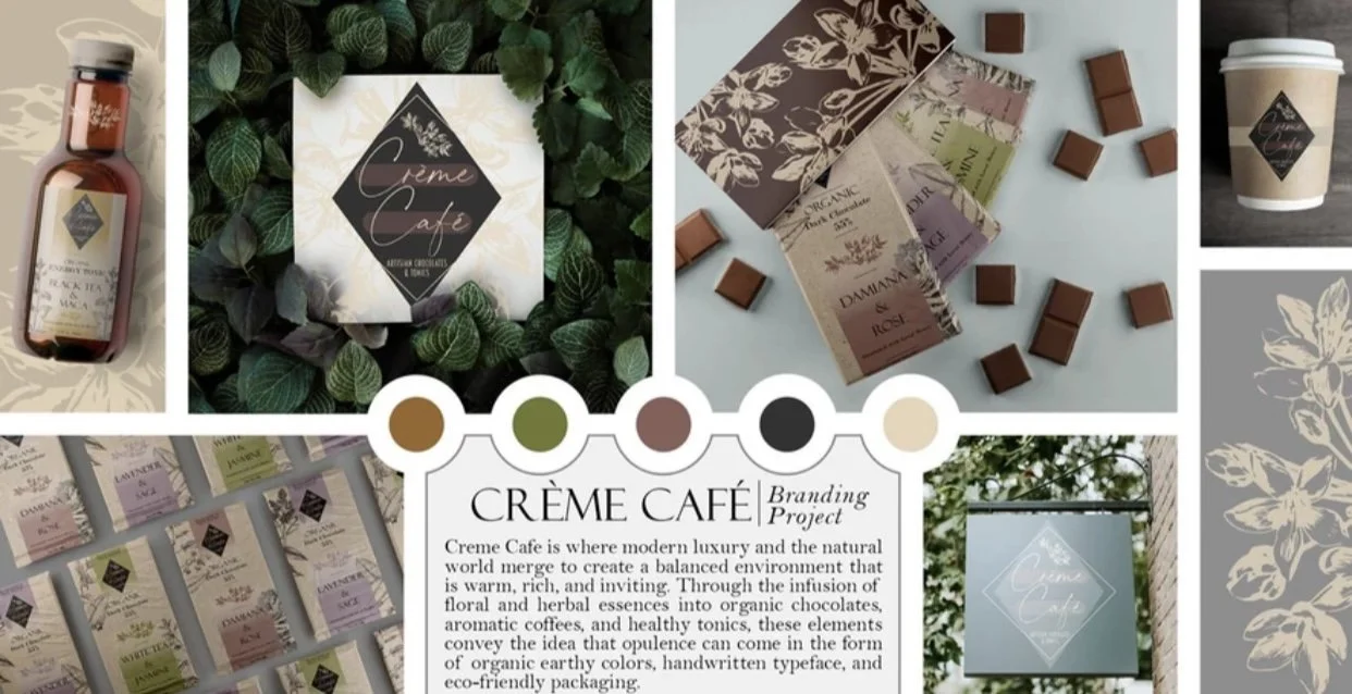 Rachelle Sturdevant "Creme Cafe Branding Project"