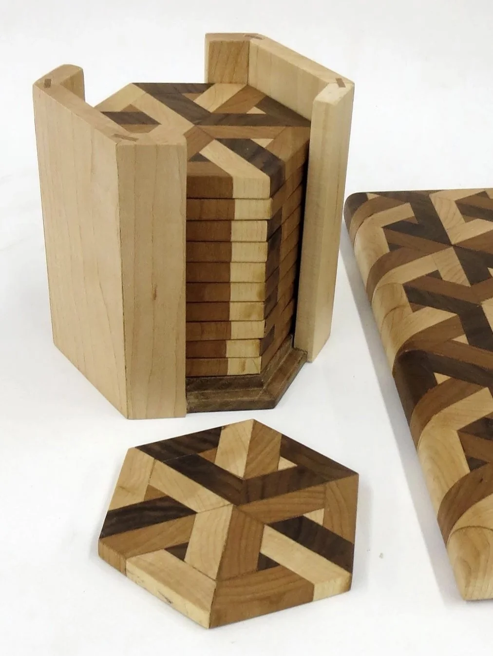 George Konzier "3D Cutting Board and Coasters" (Detail)