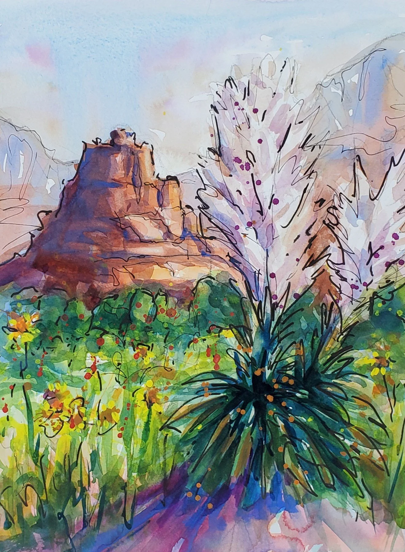 Lisa Pracchia “Sedona Yucca (Plein Air)
