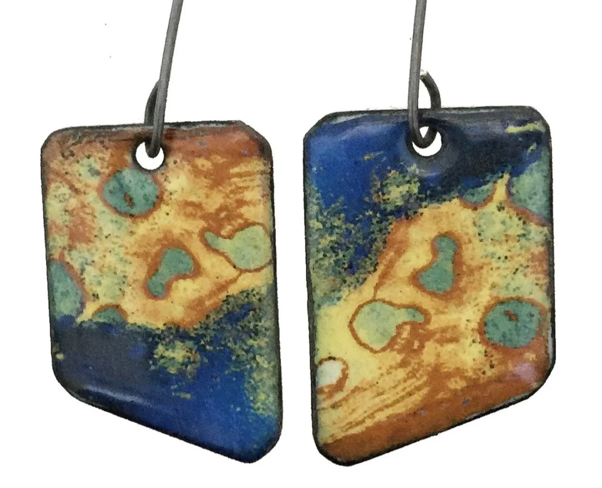 Leslie Parsons "Blue with Orange Dots"