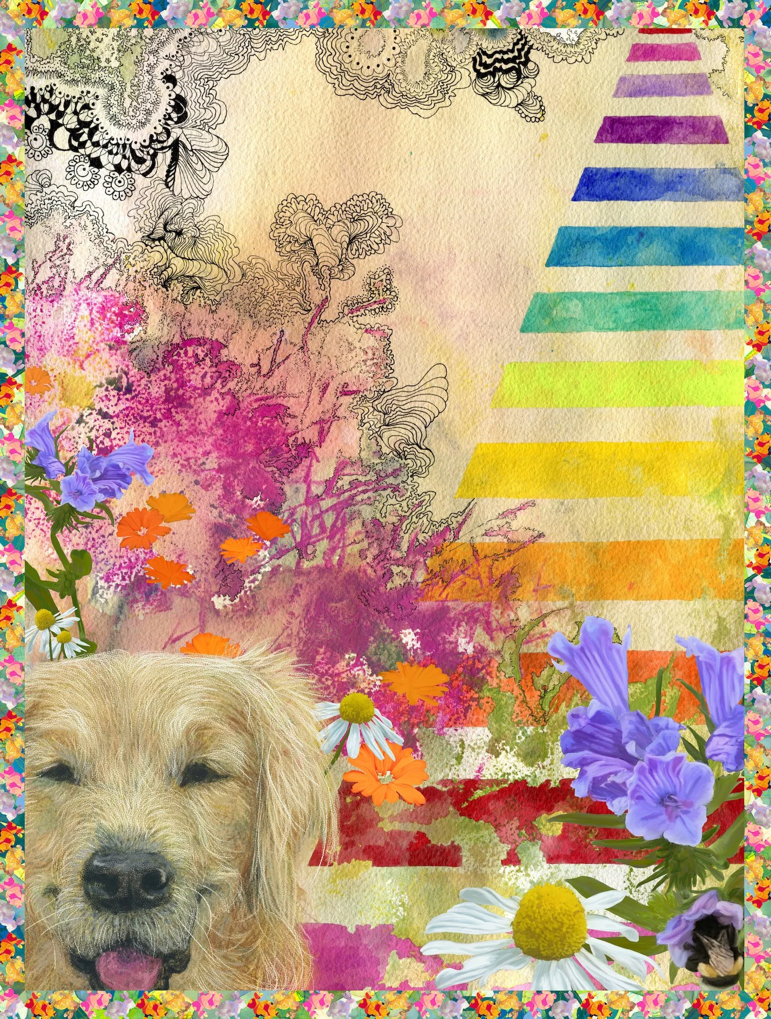 Sarah Lange "Flowers in the Train Tracks"