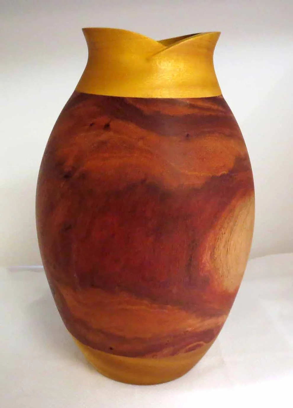 Bill Denniston “Carobwood and Yellowheart Vase”