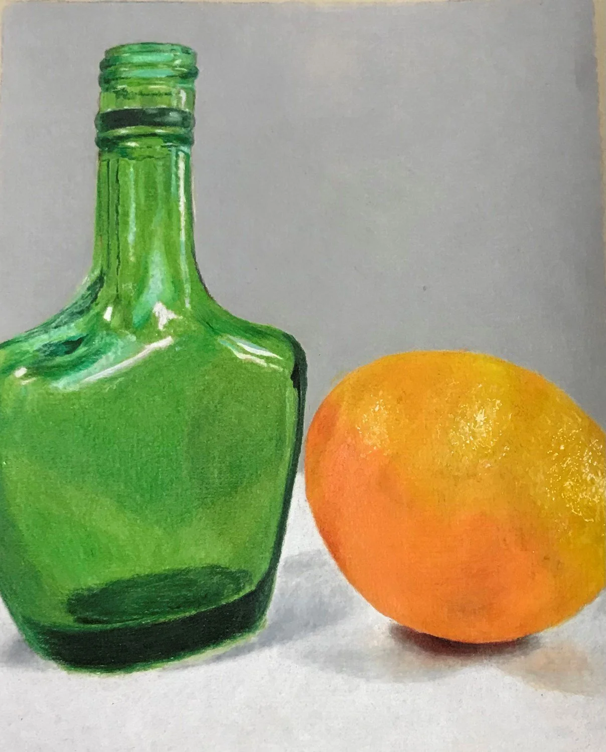 Skylar Trompeter “Still Life Study - The Orange and The Bottle”, Prescott High School