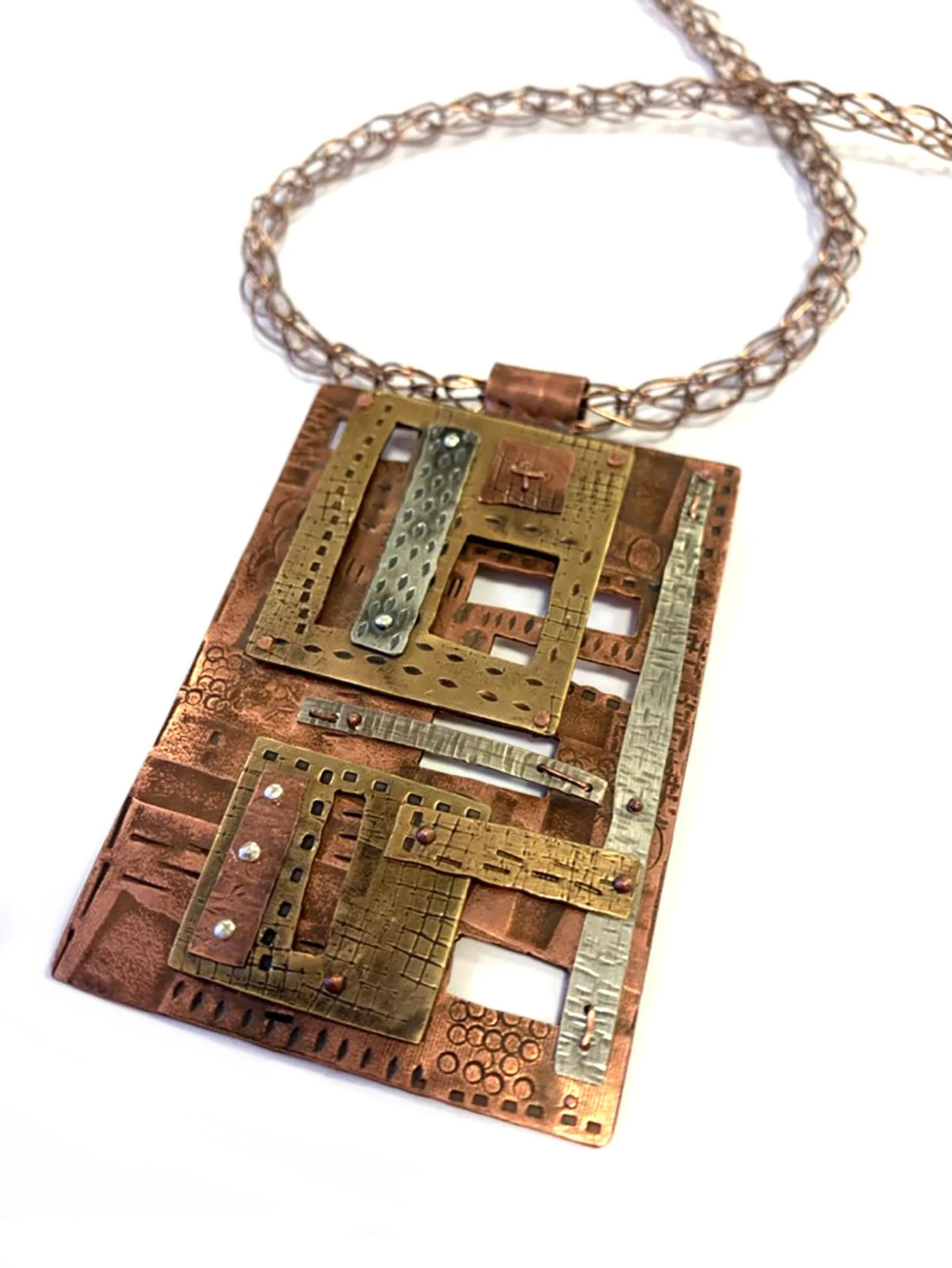 Adriene Buffington “Improv Piece Metal Artquilt”