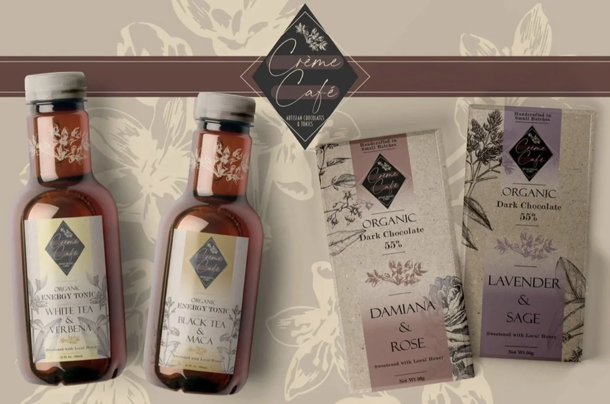 Rachelle Sturdevant "Creme Cafe Branding Project" (Detail)