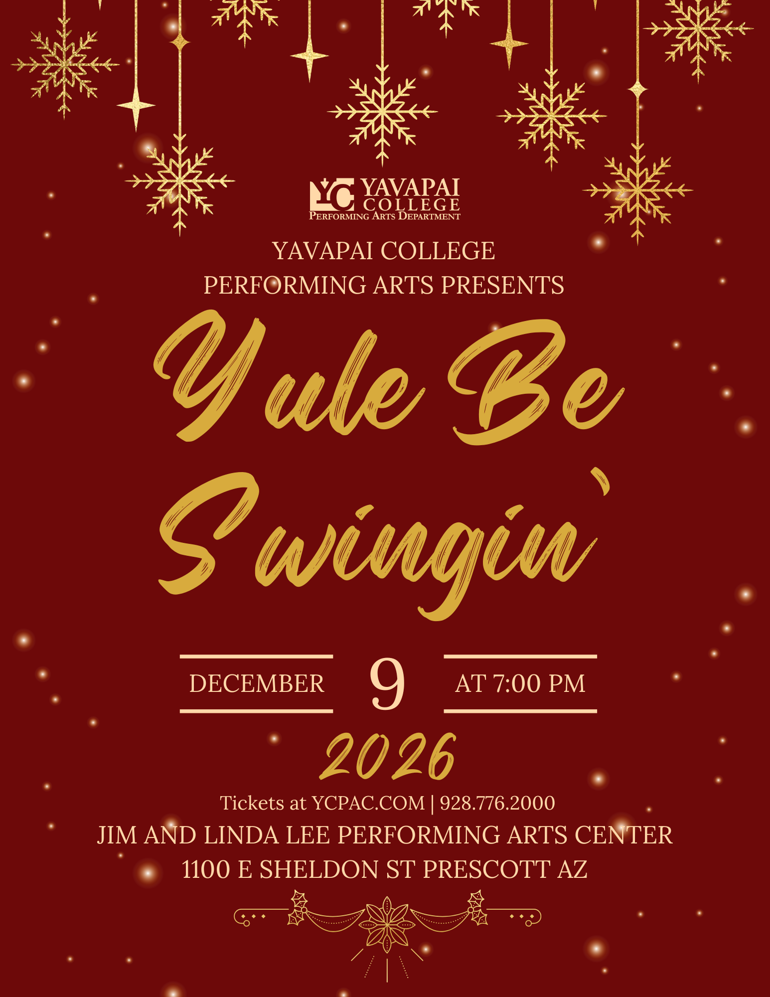 Dec. 9 2026 7pm | Yule Be Swinging