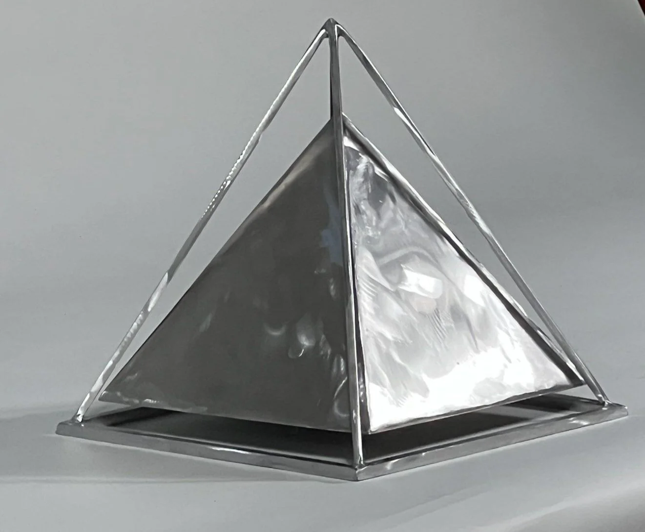 1st Place Sculpture, Fay Steffens "Floating Pyramid"