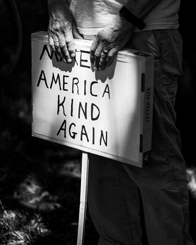 Make America Kind Again? I guess this is debatable. It depends who you ask. #blacklivesmatter #makeamericagreat #bekind #rewind #champaignillinois #protest #equality #oneforallandallforone #unity #liveoneanother #new #documentaryphotography #photo