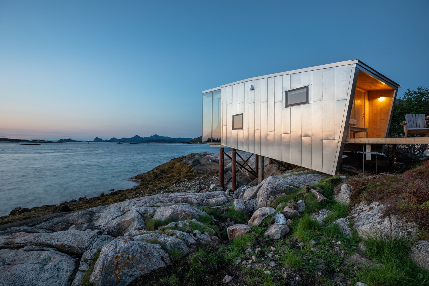 View through the window of the Grønland cabin