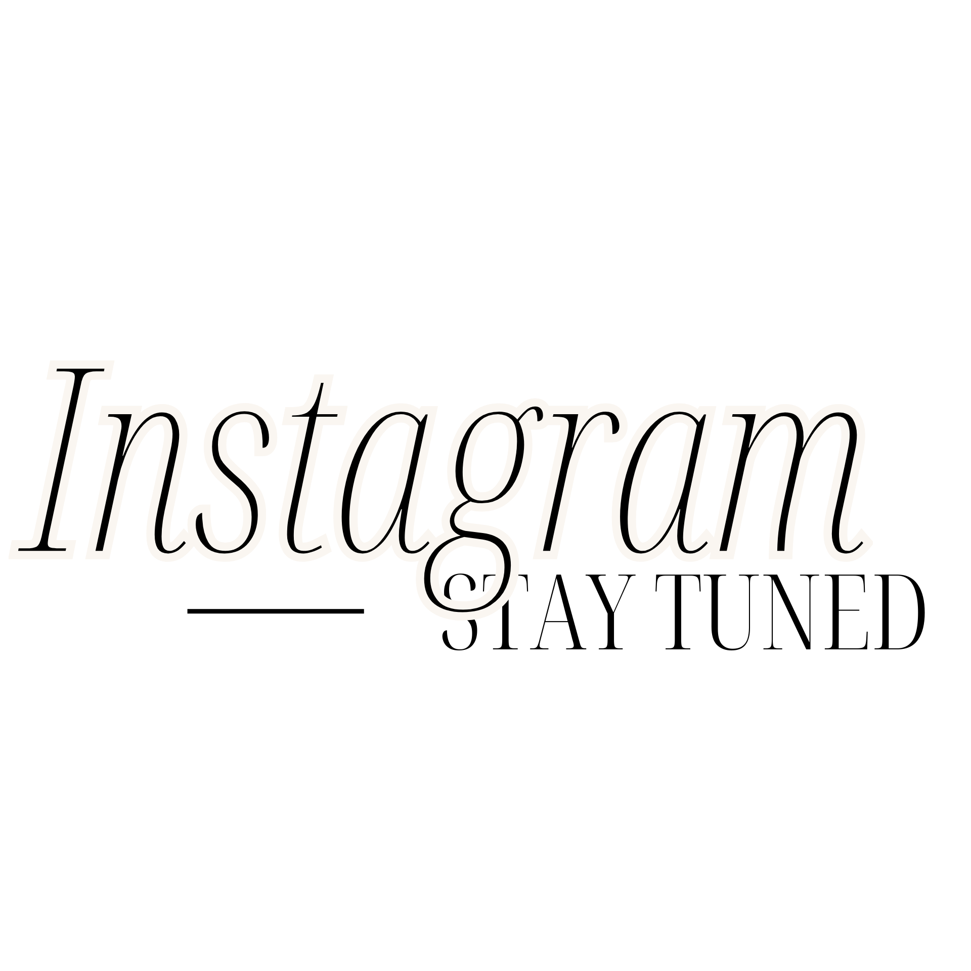 The word "Instagram" written in outlined, stylized text with a black background.