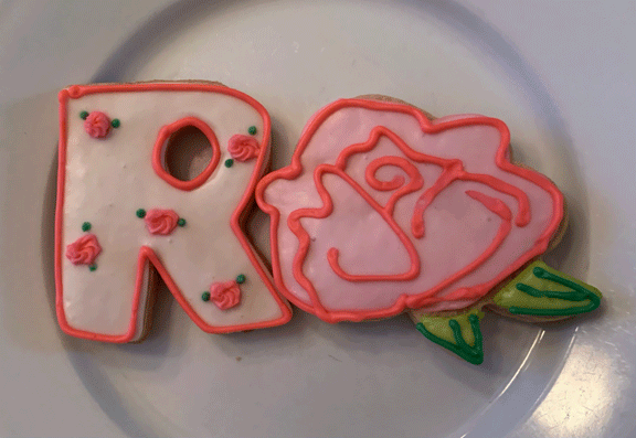 Rose Baby Shower Cookies