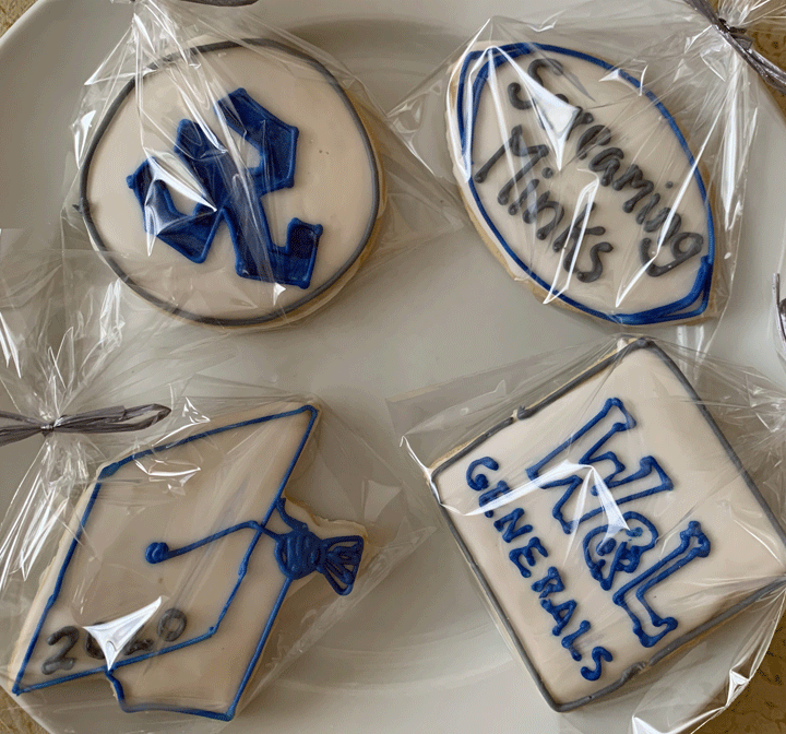 Washington and Lee Graduation Cookies