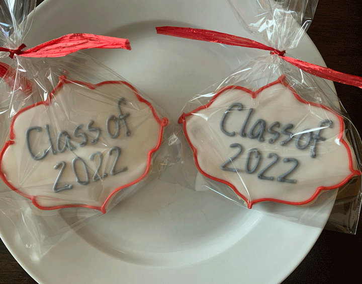 Simple Class of 2022 Graduation Cookies