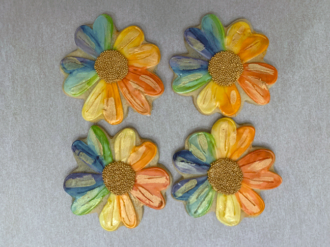 Rainbow Flowers and Hearts