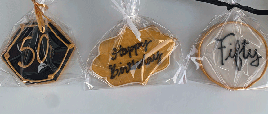 Classic 50 Cookies Black, Gold and White