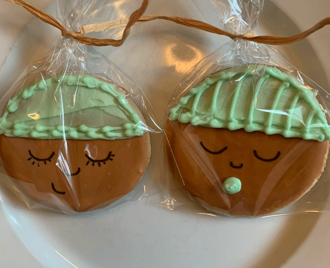 Light Green Baby Shower Cookies