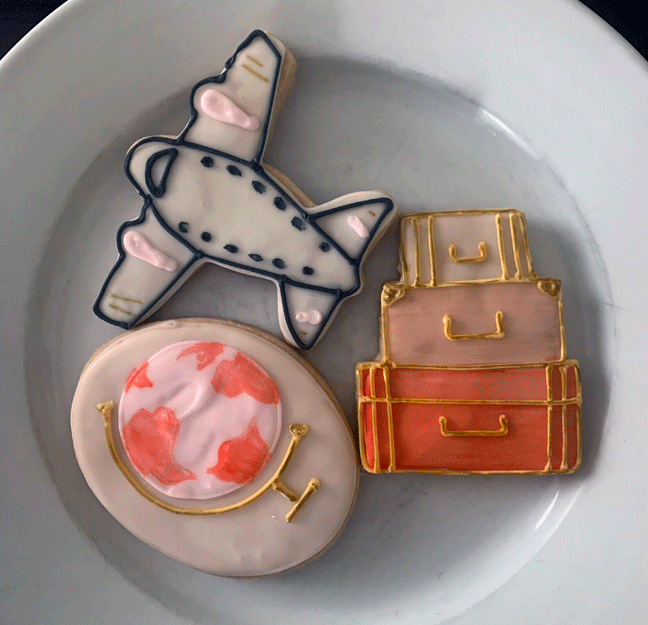 Travel Wedding Shower Cookies