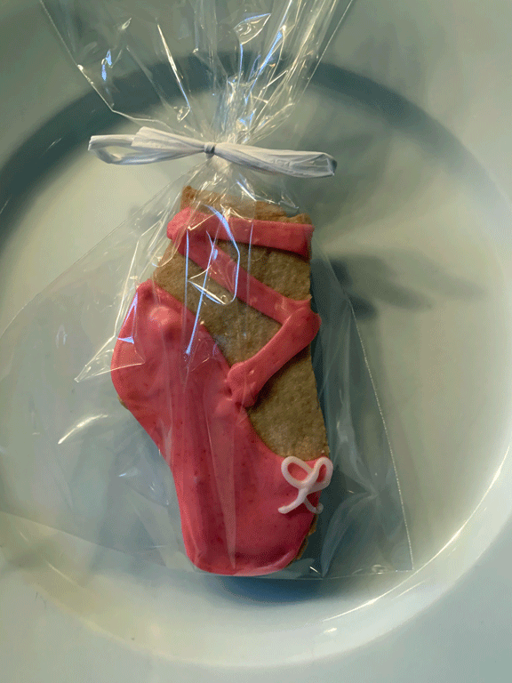Pink Ballet Slipper Cookies