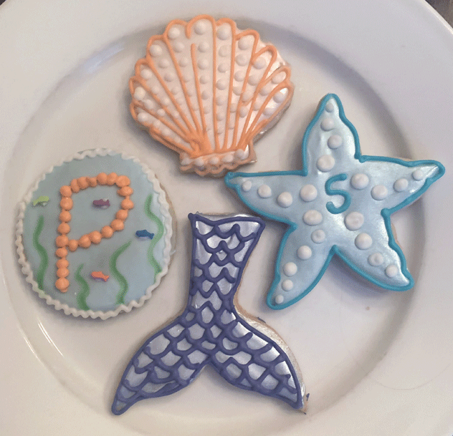 Mermaid Under the Sea 5th Birthday Cookies