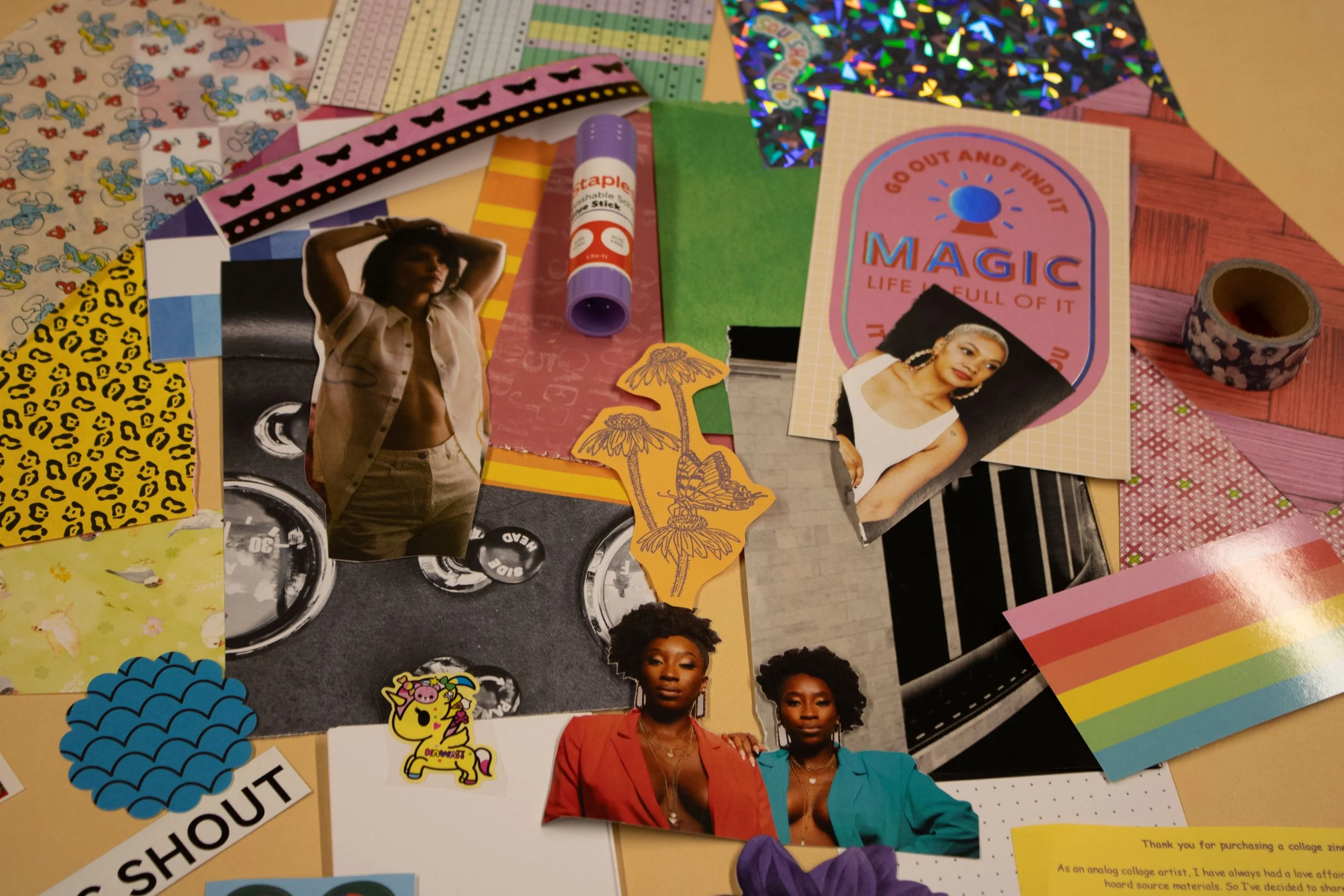 Mini Collage Zine Kit by Kris K