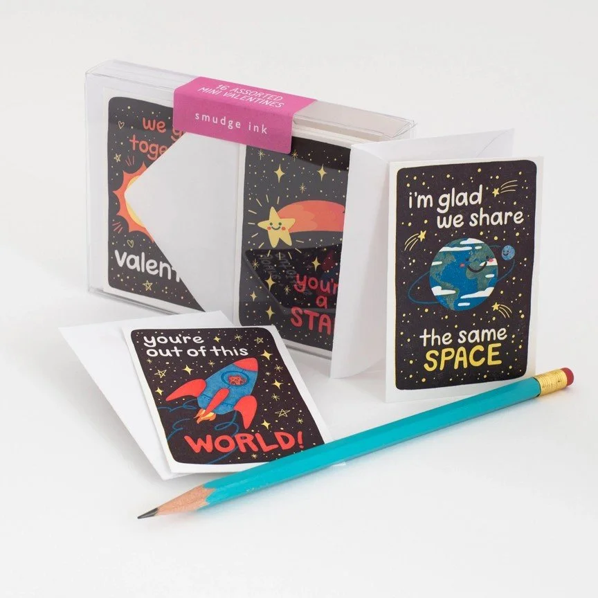 Mini Outer Space Valentines by Smudge Ink