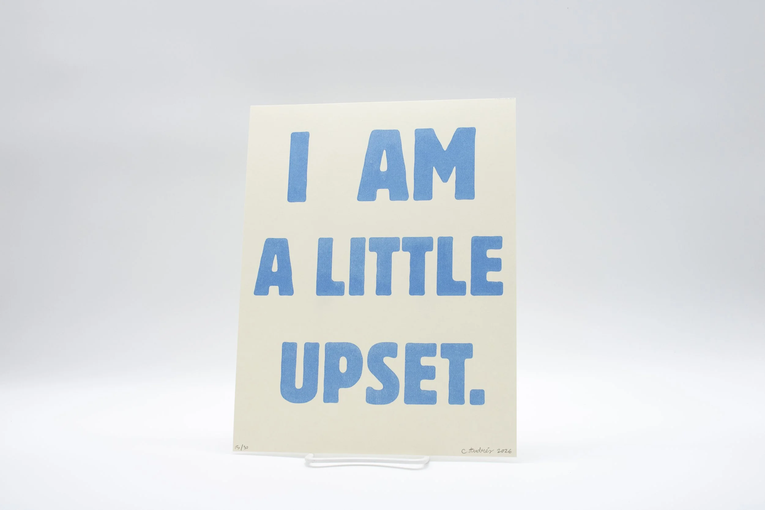 A Little Upset Print by Charlie Andrés