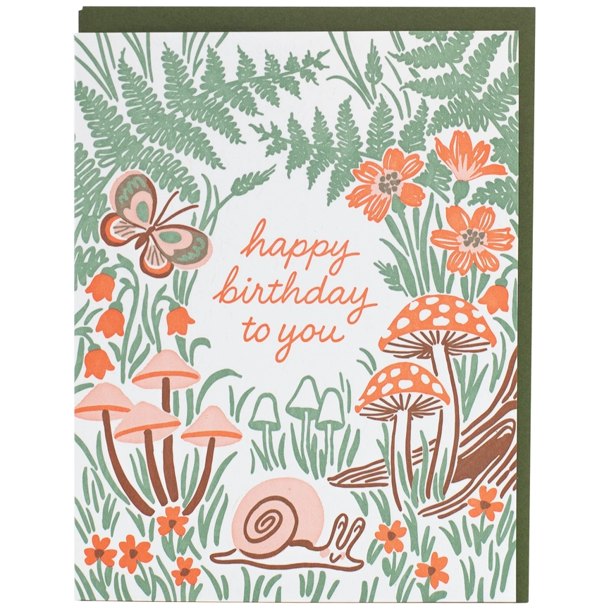 Garden Snail Birthday Card by Smudge Ink