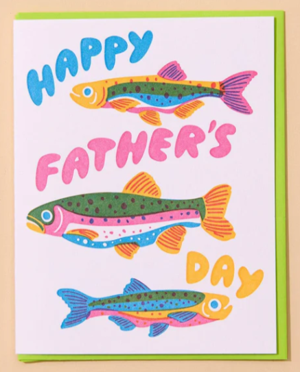 Rainbow Trout Father's Day card by And Here We Are