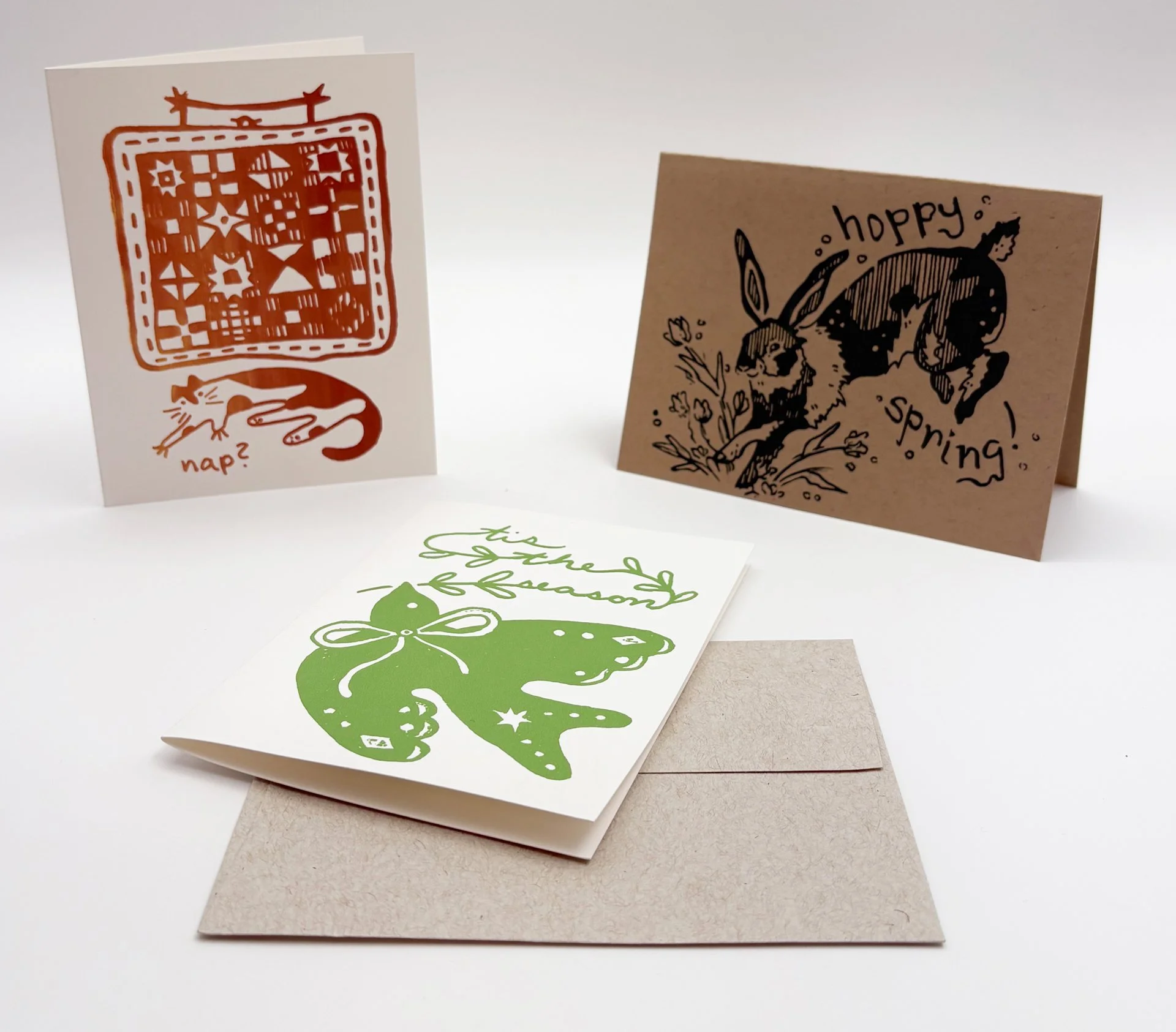 Screen Print Cards: December