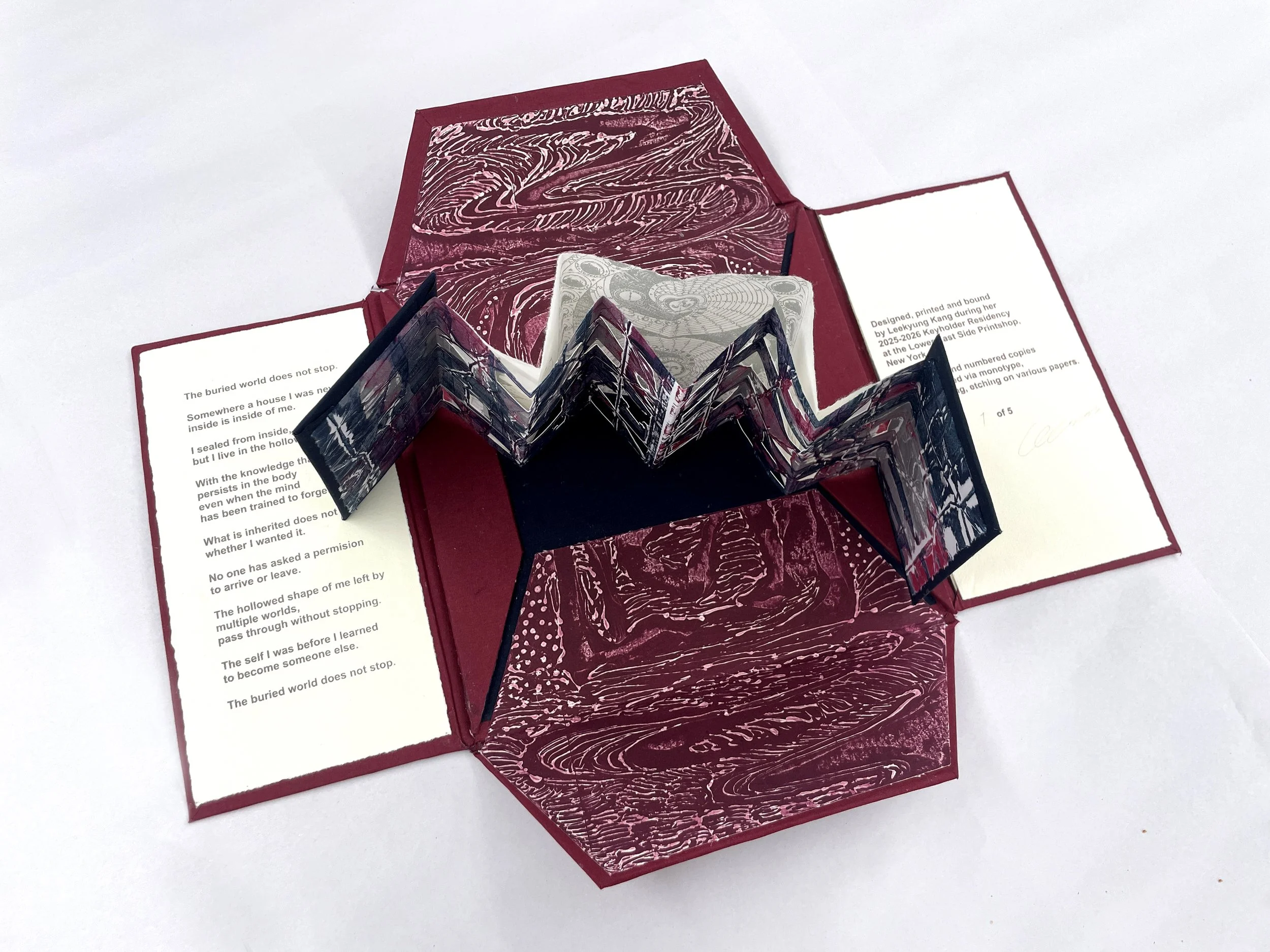 Somewhere a house I was never inside is inside of me Artist's Book by Leekyung Kang