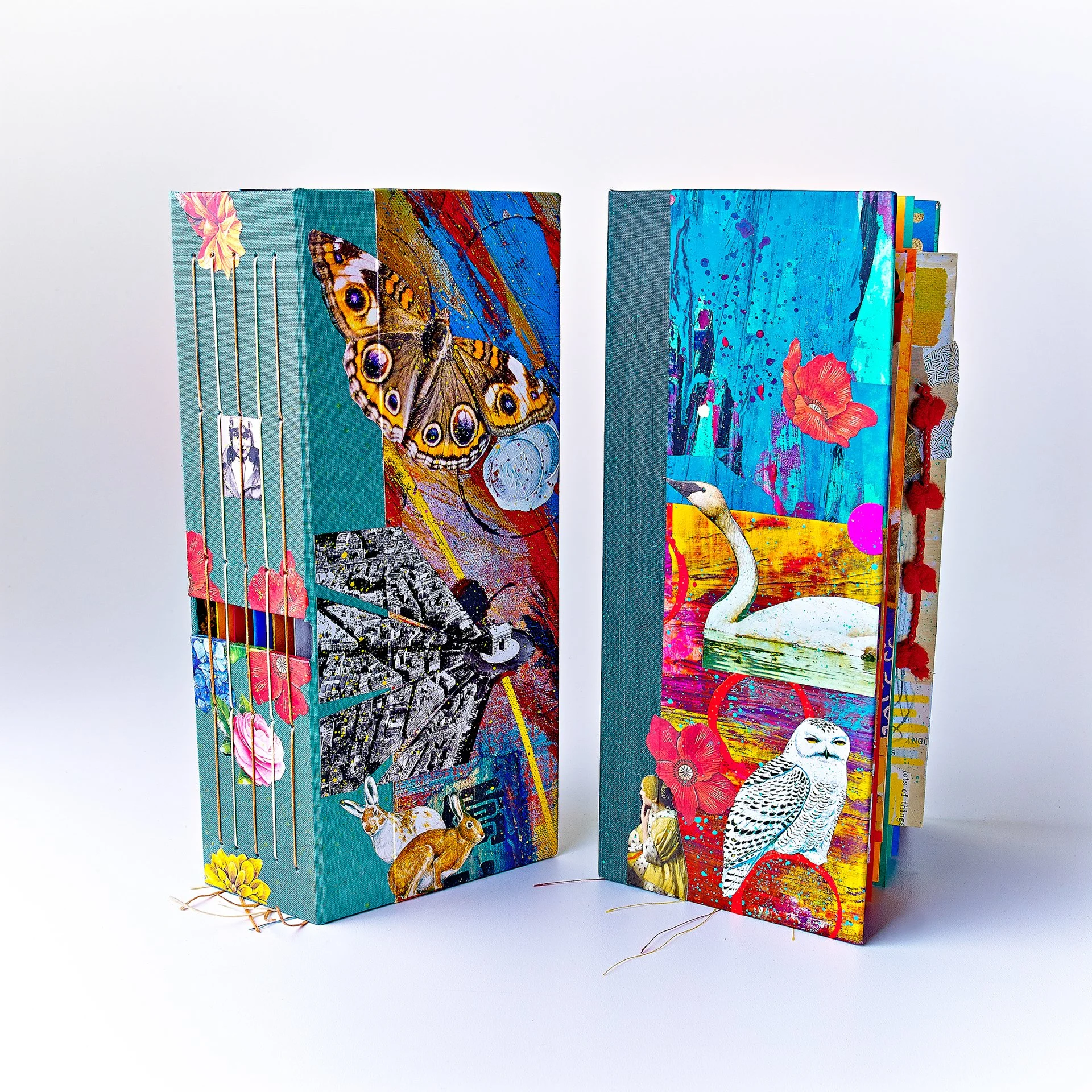 Upcycled Collage Book with Glassine Envelopes