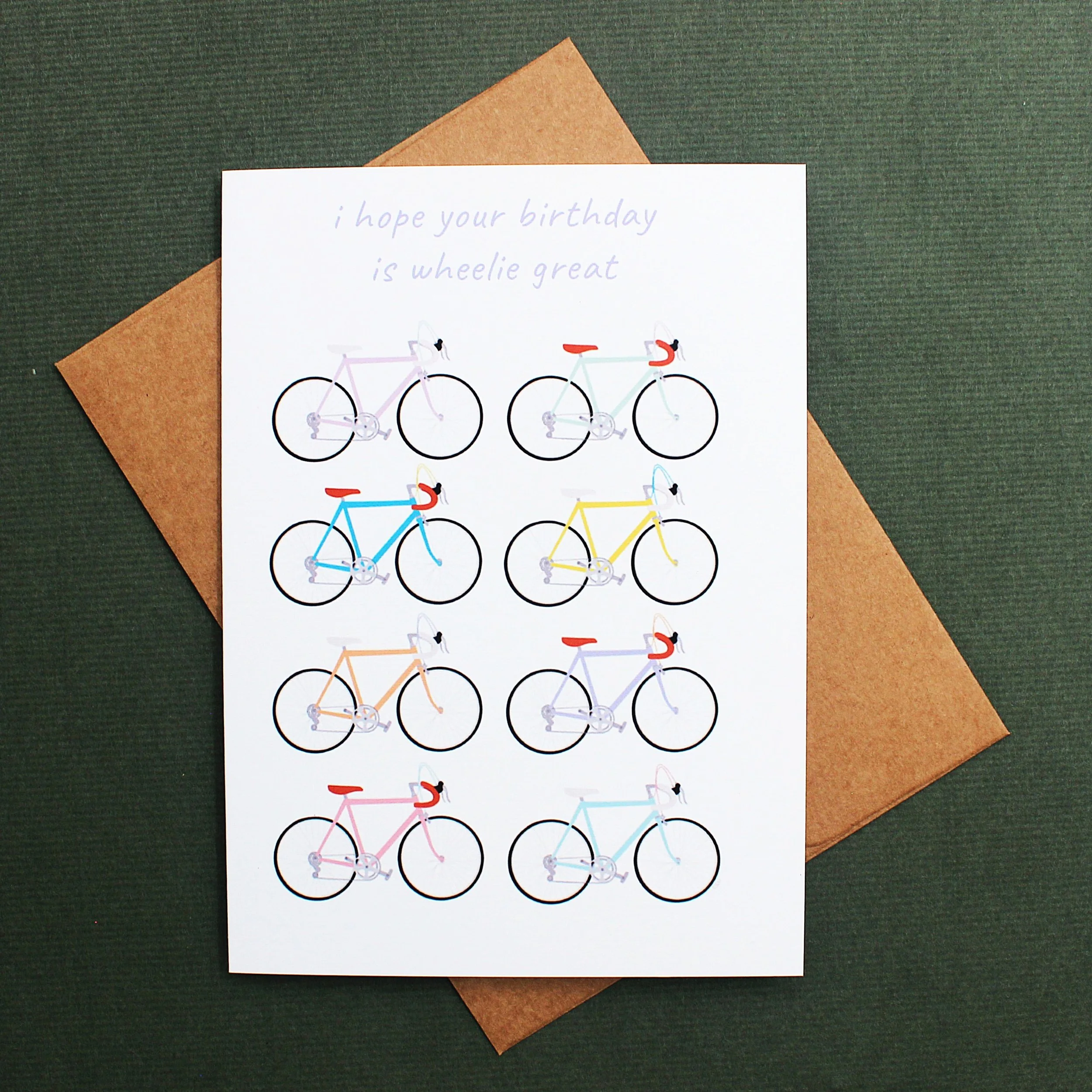 I Hope Your Birthday is Wheelie Great Card by Carlee Ingersoll