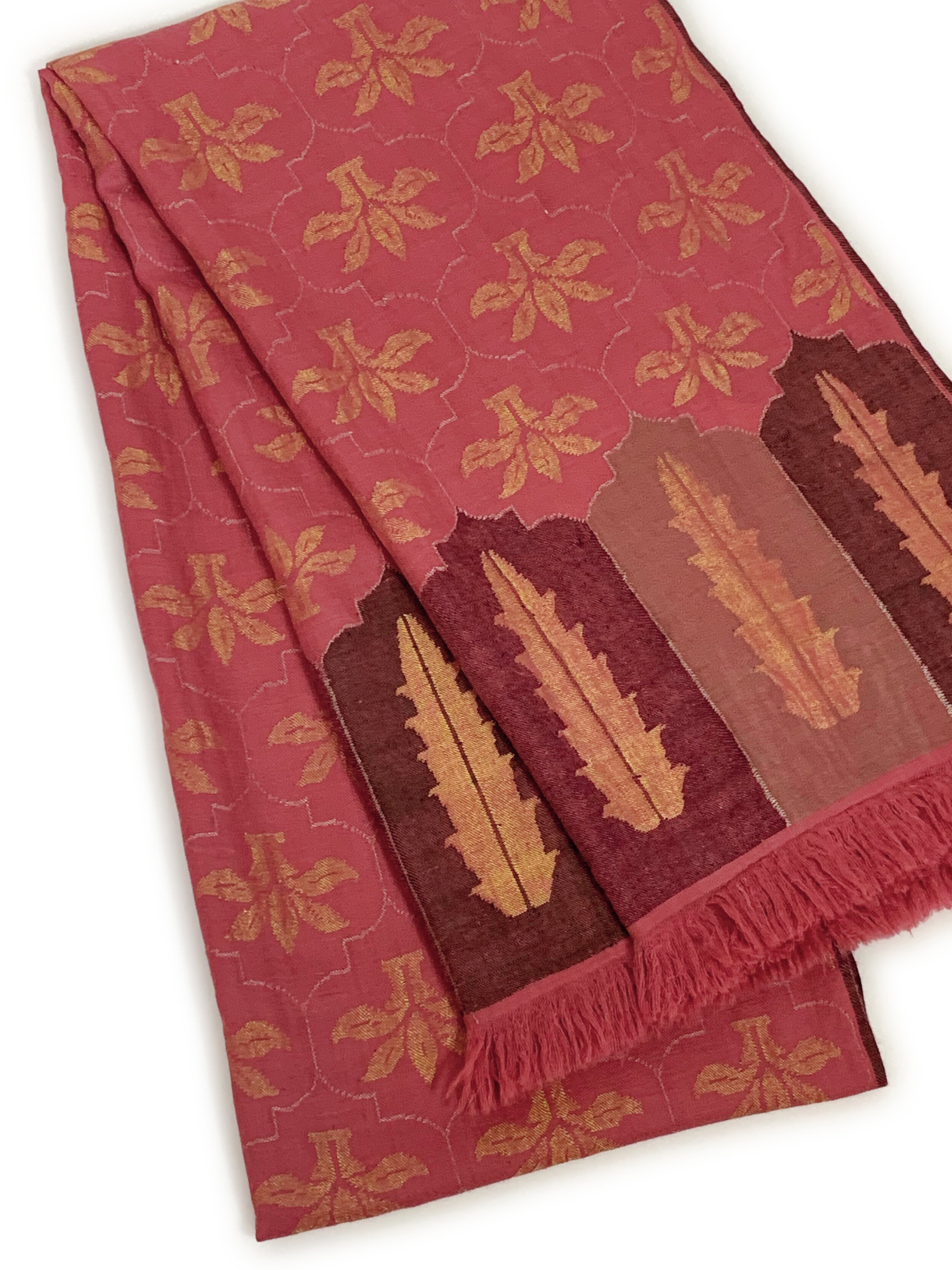 Kani Metallic Farrokh Rose Gold Shawl 115x230 cms - 5.jpeg