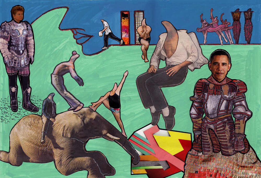 Gender Scrambling 778: Stein, Obama 2013 Image Size: 11.5" × 17" Paper Size: 13" x 19" Limited Edition Fine Art Print