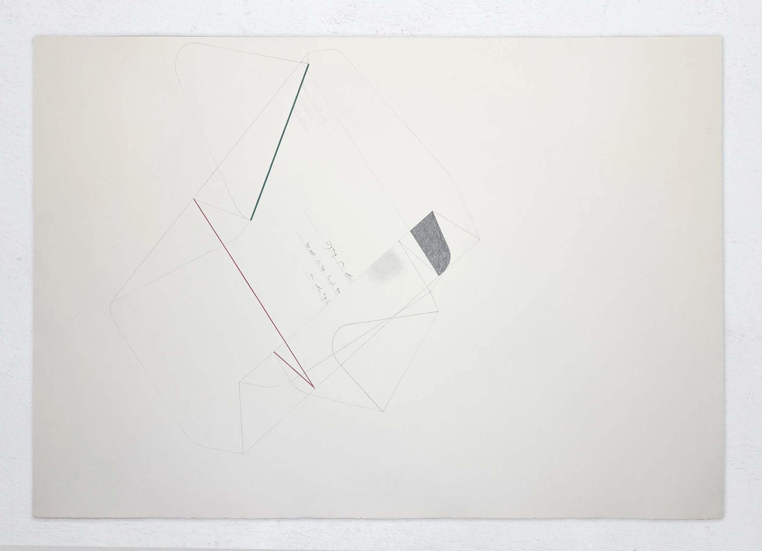 Profile Envelope 421.022  1978; 23.5” x 34.5”; Graphite, Colored Pencil on Paper