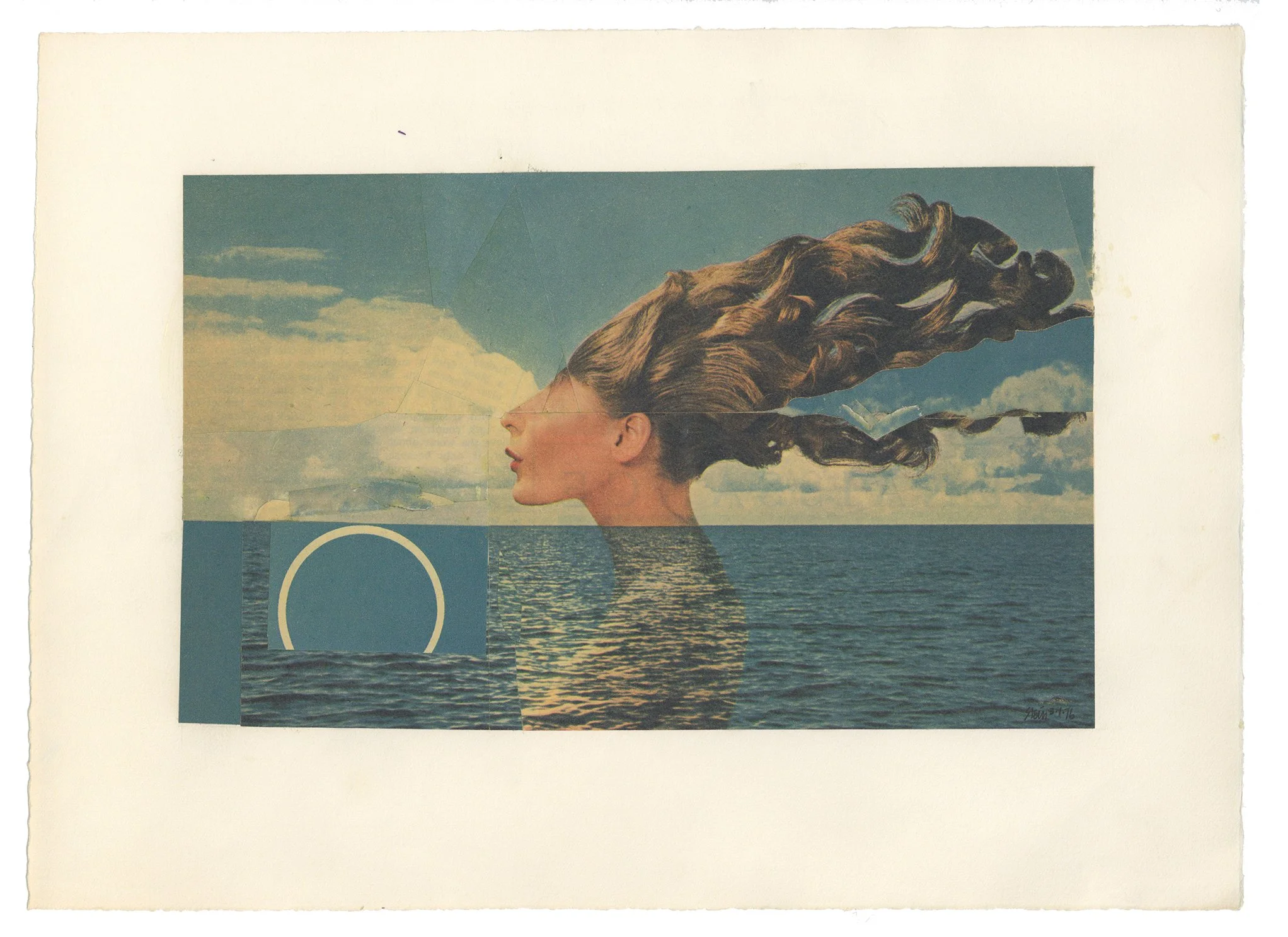   Profile Collage 443.010  1976; 9.25" x 12.75”; Collage on Paper 