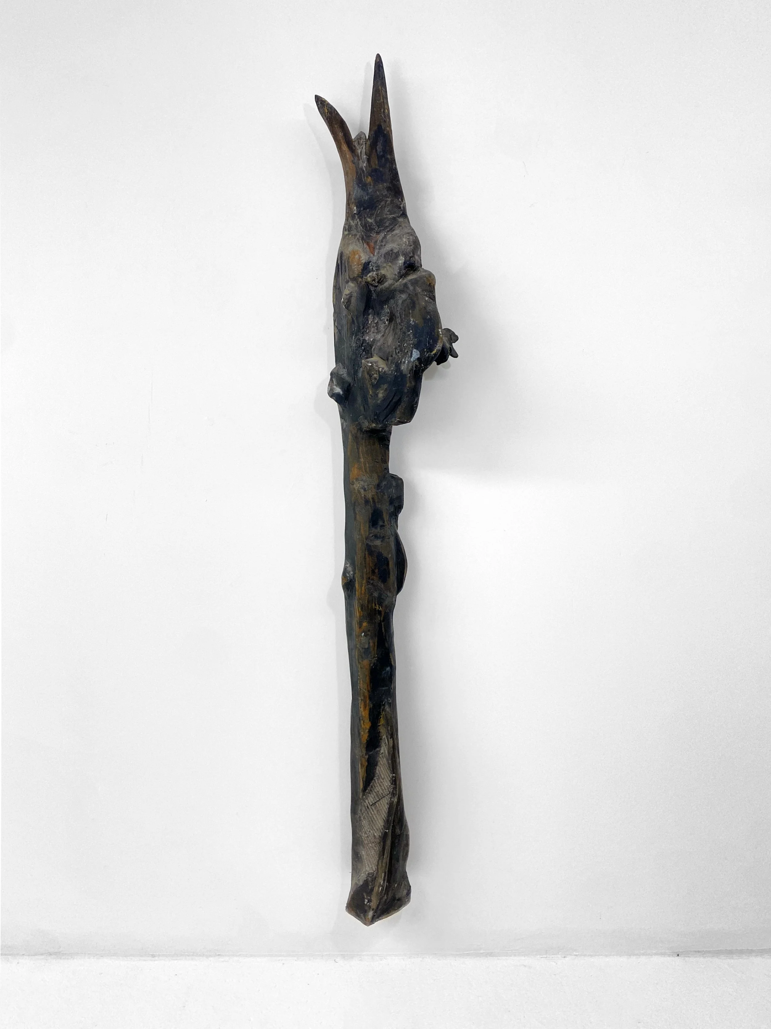   Afterlife 164 
 1987, 1989; 71" x 12" x 11"; wood, metal, stone 