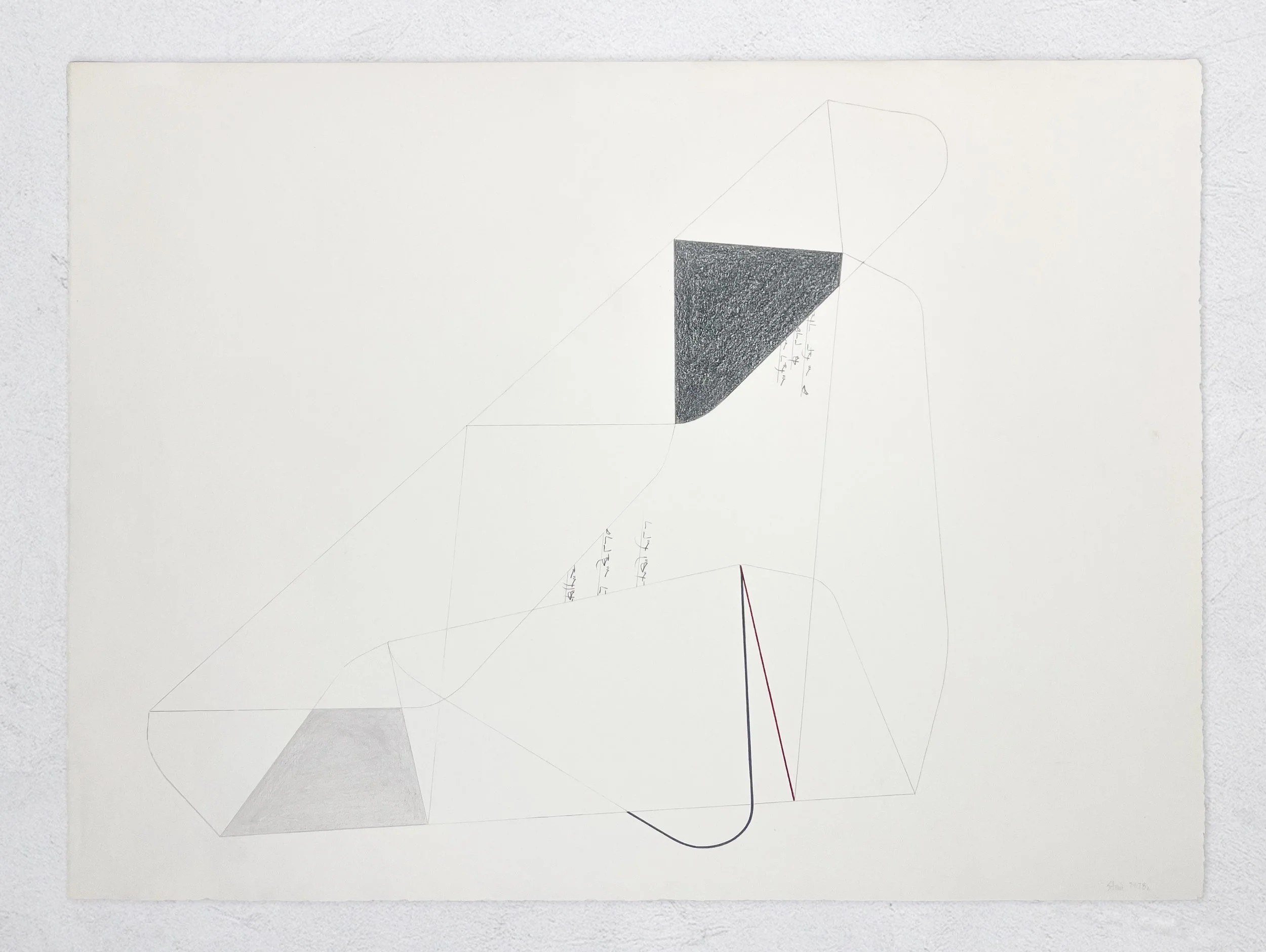 Profile Envelope 421.013  1978; 20” x 26”; Graphite, Colored Pencil on Paper